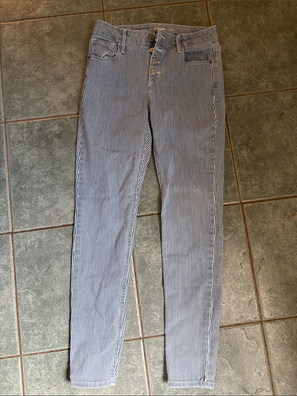 Old Navy High-Rise Striped Skinny Jeans